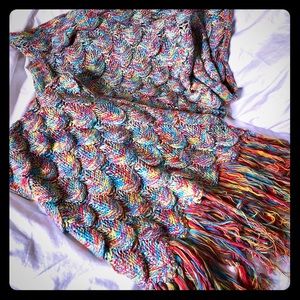 Rainbow Mermaid Blanket w/ Iridescent Mini Sequins